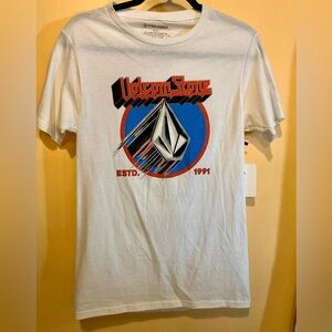 Volcom Stone Avengers White Graphic T-Shirt